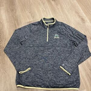 Notre Dame Colosseum 1/4 Zip Pullover Men’s L Blue Heather ND Irish Top